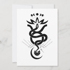 Convite Desenho original para impressão de Cobra de 2025,
