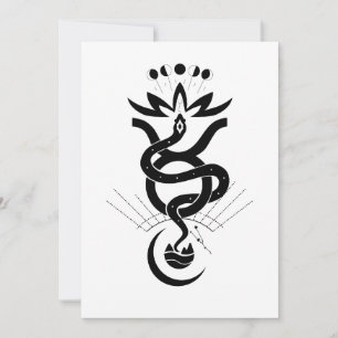 Convite Desenho original para impressão de Cobra de 2025,