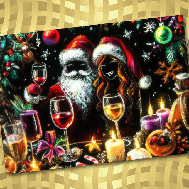 Convite Desenho Pastel Festa de Natal Papai Noel (Criador carregado)