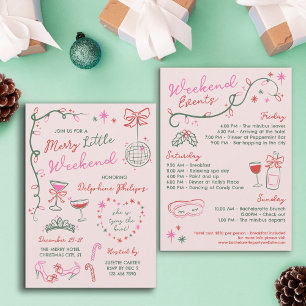 Convite Desenhos à Mão Festa de Solteira Alegre