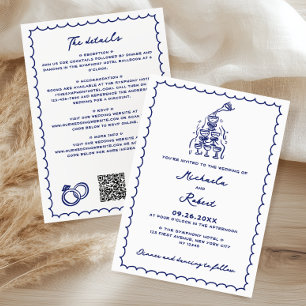 Convite Desenhos à Mão Rabiscos e Garábias Tudo-em-Um Casa