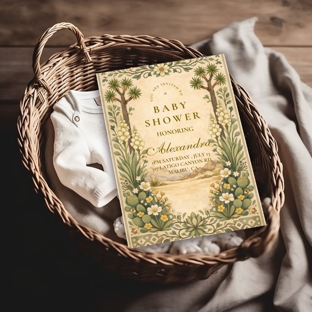 Convite Desert Botanical Baby Shower (Criador carregado)