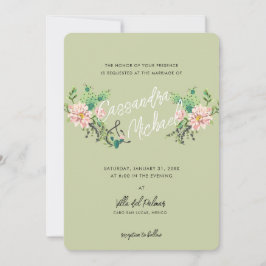 Convite Desert Cactus Bloom | Casamento rosa