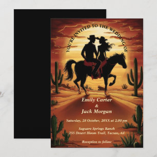 Convite Desert Cactus Wedding