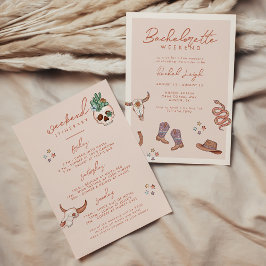 Convite Desert Cowgirl Bachelorette Weekend