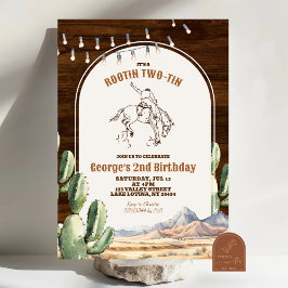 Convite Desert Mexicano Rootin' TWO-Tin' segundo aniversár