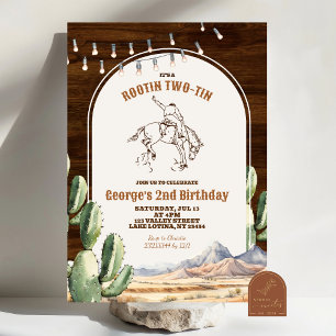 Convite Desert Mexicano Rootin' TWO-Tin' segundo aniversár