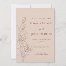 Convite Desert Rose – Dune & Bloom Wedding