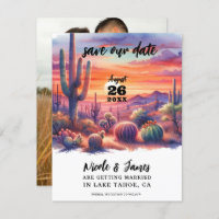 Desert Sunset Glow Watercolor Salvar Data