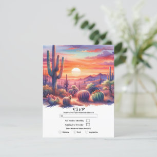 Convite Desert Sunset Glow Watercolor Sudoeste RSVP