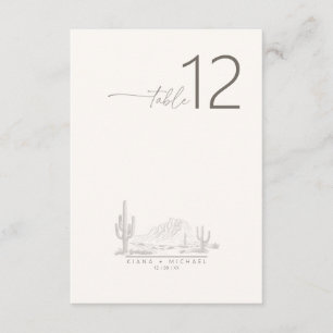 Convite Desert Vibes - Tabela de Casamento ID1019