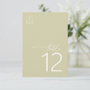 Convite Desert Vibes Wedding Table Number Sage ID1019