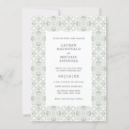 Convite Deserto do Azulejo Verde Bohemian Cactus