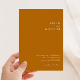 Convite Deserto Simples | Laranja Queimado, Tudo Num Convi