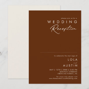 Convite Deserto Simples   Recepção de Casamento Canela Esc