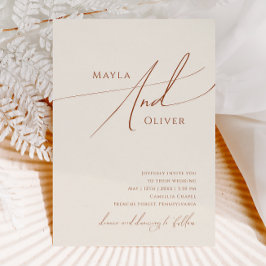 Convite Deserto Whimsic | Casamento Casual Beige