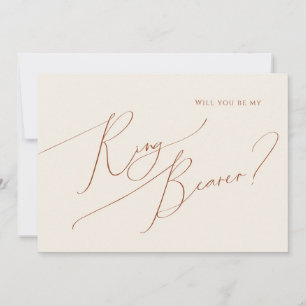 Convite Deserto Whimsic   Placa portadora do anel bege