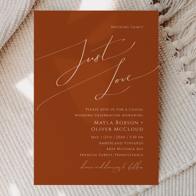 Convite Deserto Whimsic | Terracotta Apenas Casamento Por  (Criador carregado)