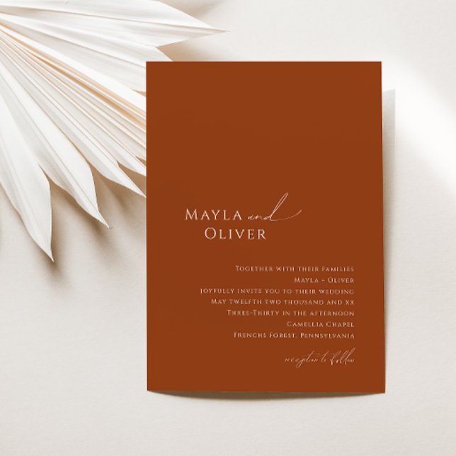 Convite Deserto Whimsic | Terracotta Wedding (Criador carregado)