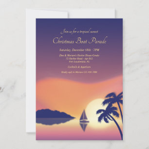 Convite Desfile de Barcos de Natal Tropical