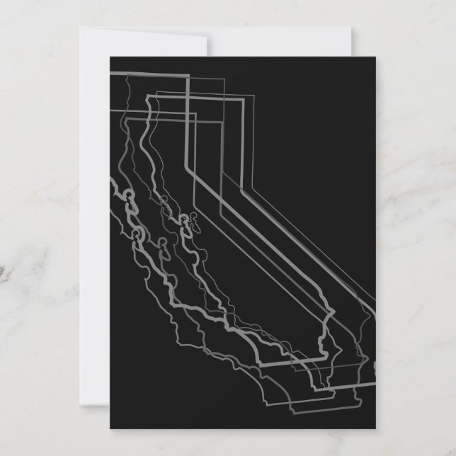 Convite desfoque da califórnia (Frente)