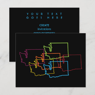 Convite desfoque do orgulho de washington