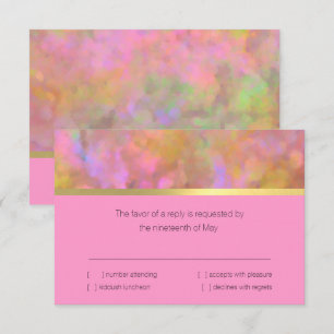 Convite Design abstrato do Bat Mitzvah na placa RSVP rosa