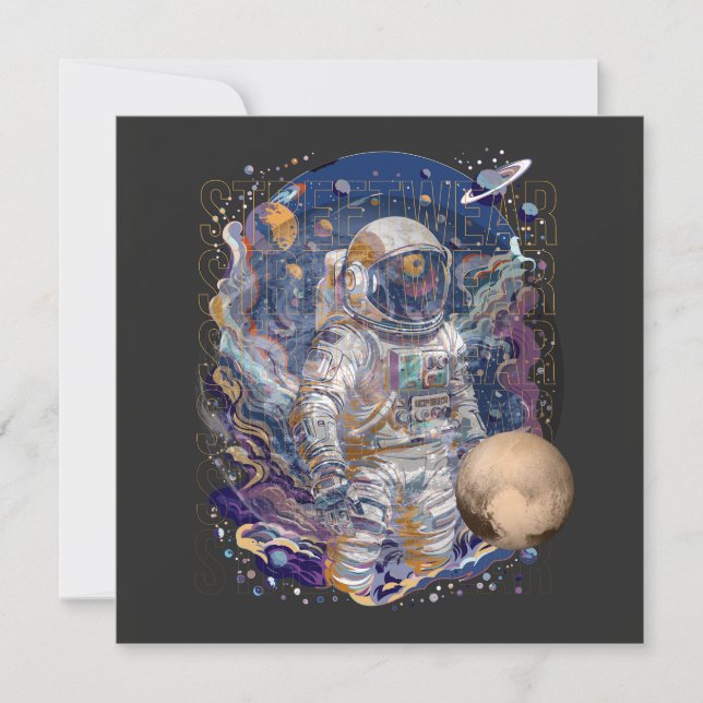 Convite Design astronauta (Frente)