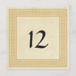 Convite Design Celta com Número de Tabela Casada de Cladda