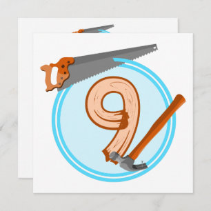 Convite design de aniversário de construtores de crianças