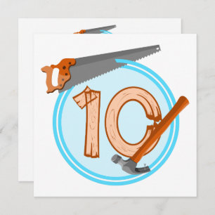 Convite design de aniversário de ferramentas para a constr