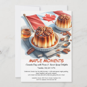 Convite Design de aquarela de torta de maple e pecã Dia