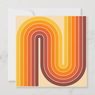 Convite Design de Arco Duplo Geométrico Retroativo