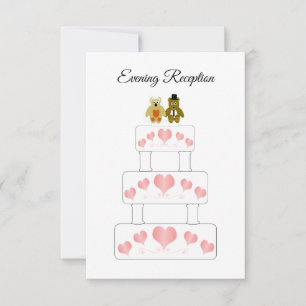 Convite Design de Bolo de Casamento Recepção de Casamento