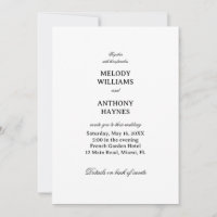Design de Casamento Minimalista Elegante