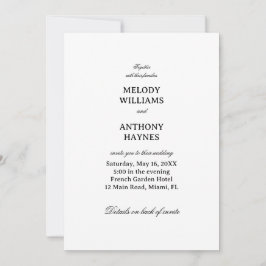 Convite Design de Casamento Minimalista Elegante