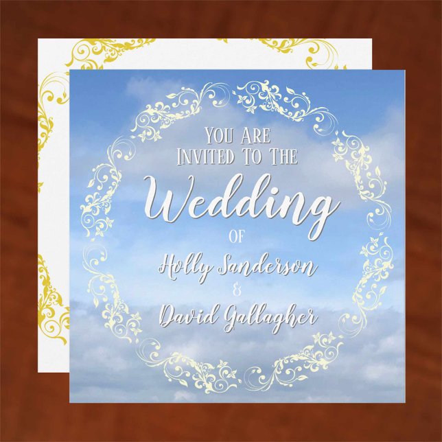 Convite Design de céu e nuvens (Criador carregado)