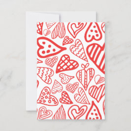 Convite "Design de Corações Desenhados à Mão | Whimsical e