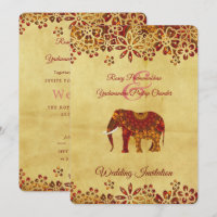 Design de Elefante Ornamentado Indígena Decorado