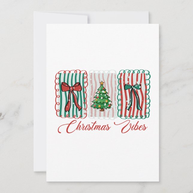 Convite Design de Férias Festivas Vibes de Natal (Frente)