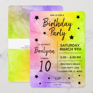 Convite Design de Festa de aniversário de Adolescente de 