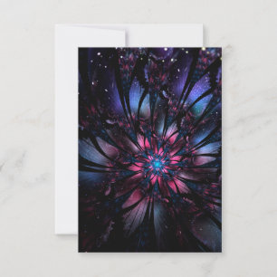 Convite design de flor fractal abstrato.