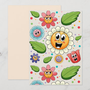 Convite Design de fundo sem costura com flores coloridas