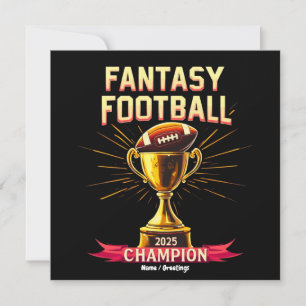 Convite Design de Futebol Fantasia 2025 Campeão Divertido