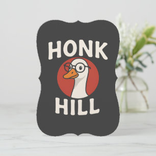 Convite Design de Ganso da Colina Honk Engraçado - Ave Fof