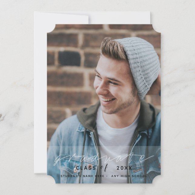 Convite Design de Graduação Simples Moderna (Frente)