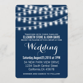 Convite Design de Luzes de Sequência de Casamento de Verão