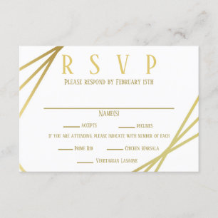 Convite Design de médio de Mod do - Opções de RSVP/Janto