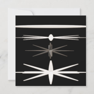 CONVITE DESIGN DE MODERNO BRANCO E PRETO