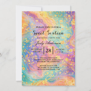 Convite Design de Monograma Floral Abstrato Moderno com Br